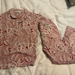 Janie and Jack Red Floral Kids Matching Set